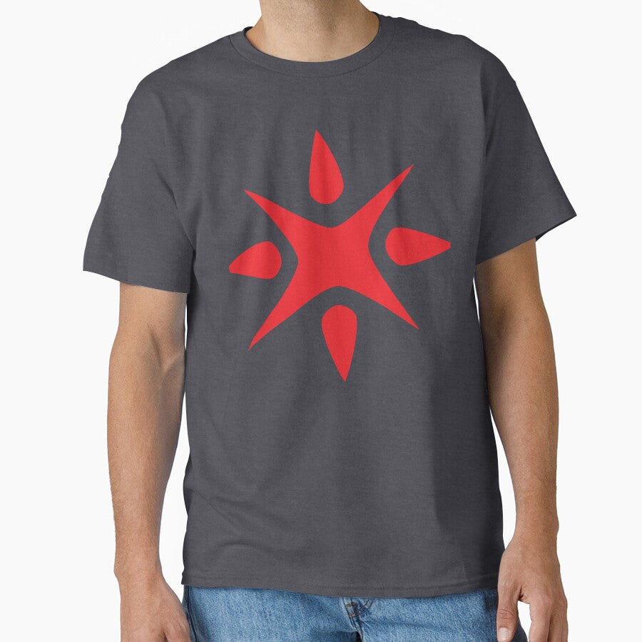 Large Geometric abstract snowflake in bright red by AngelDawnDesign