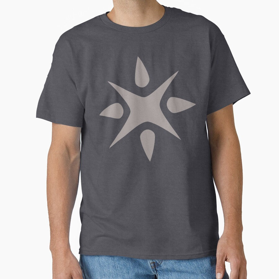 Large Geometric abstract snowflake in puce by AngelDawnDesign