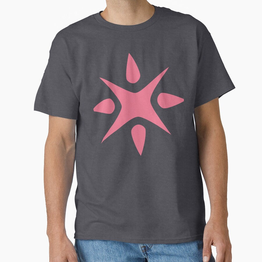 Large Geometric abstract snowflake in bright pink by AngelDawnDesign