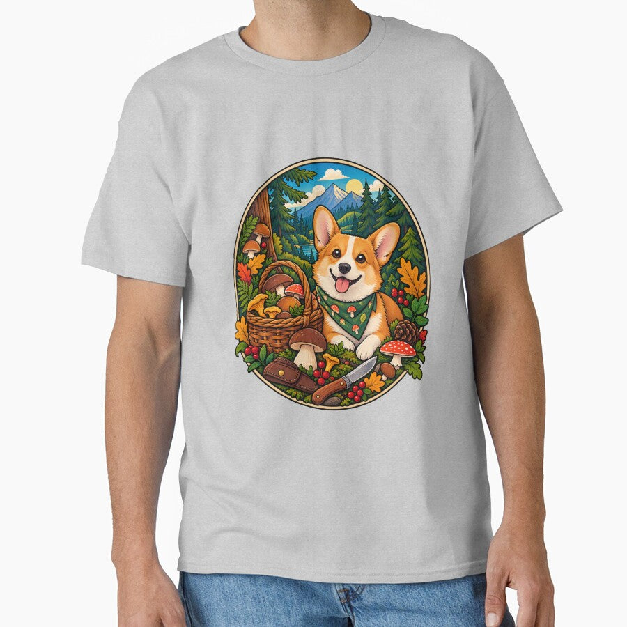 Corgi Mushroom Foraging by BIM-BEAR