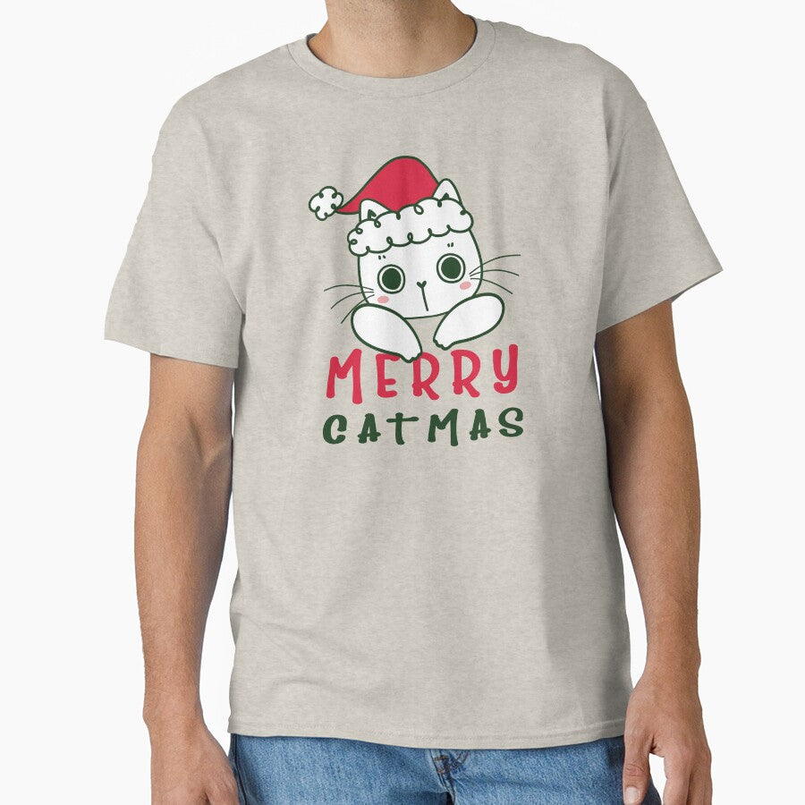 A Merry Christmas kitty cat Santa cat.  Cute ‘Merry Catmas’, funny gifts for cat lovers, cat owners and Christmas Enthusiasts by haRexia