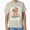 Merry Christmas Dog T-Shirt | Cute Santa Dog Graphic Tee | Christmas Pet Lovers Shirt by Furfolkz