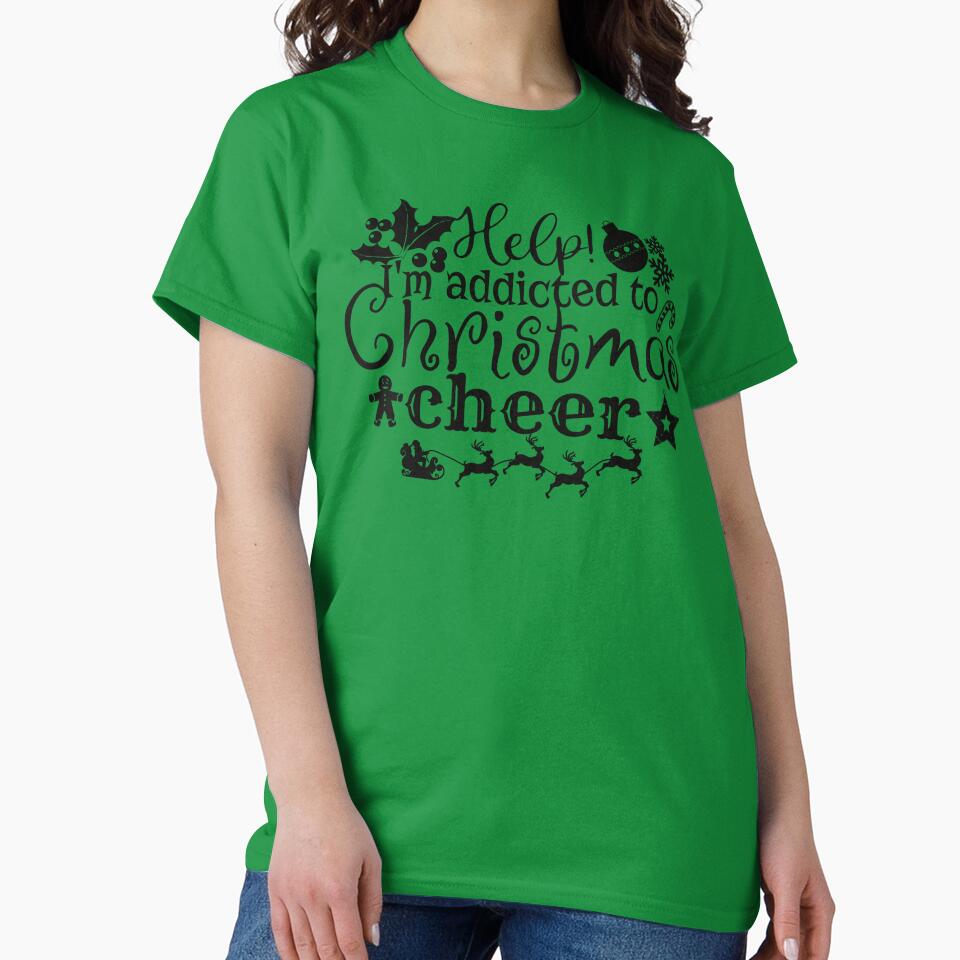 Help! I'm Addicted To Christmas Cheer, Black Text by TrulyEpoque