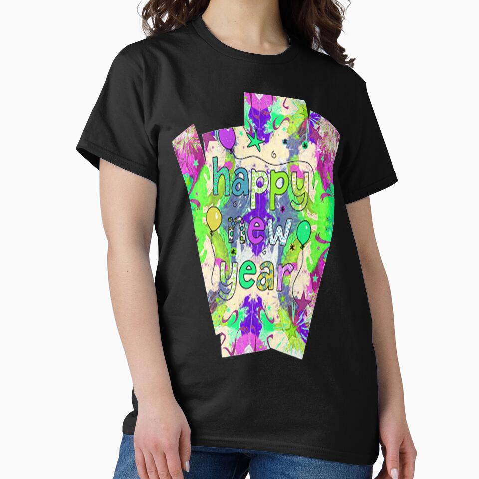 Psychedelic Abstract Happy New Year design, 2,Howdy New Year,New Years Celebration, New Years Eve Countdown by Adri Barnard