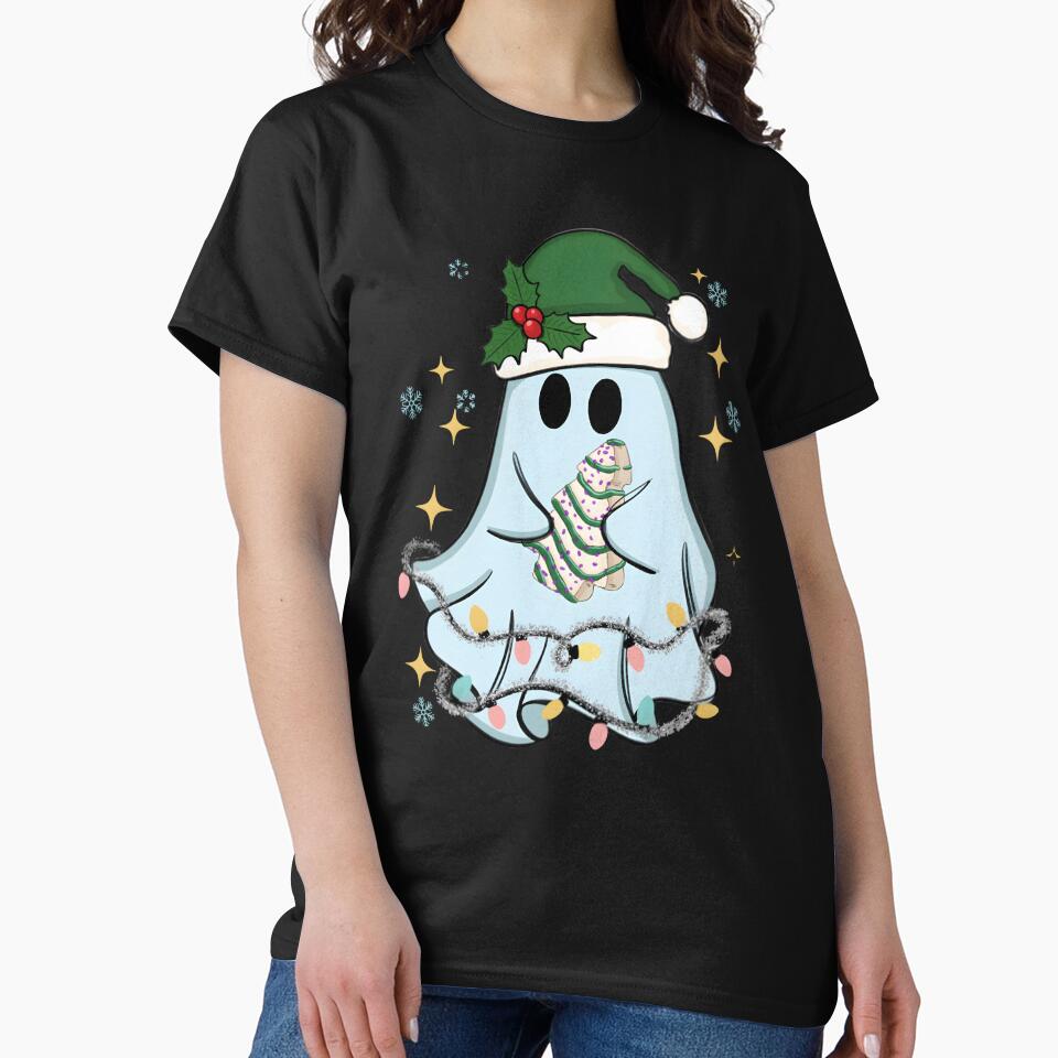 Cute Christmas ghost tree cake, Merry Christmas, Christmas, Happy New Year by DesignDenDo ⭐⭐⭐⭐⭐