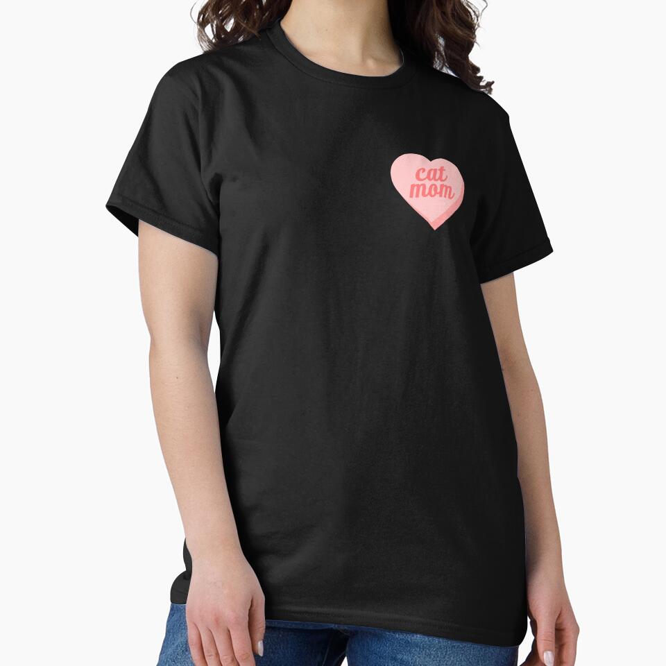 Cat Mom Candy Heart Pink by modeoftravel