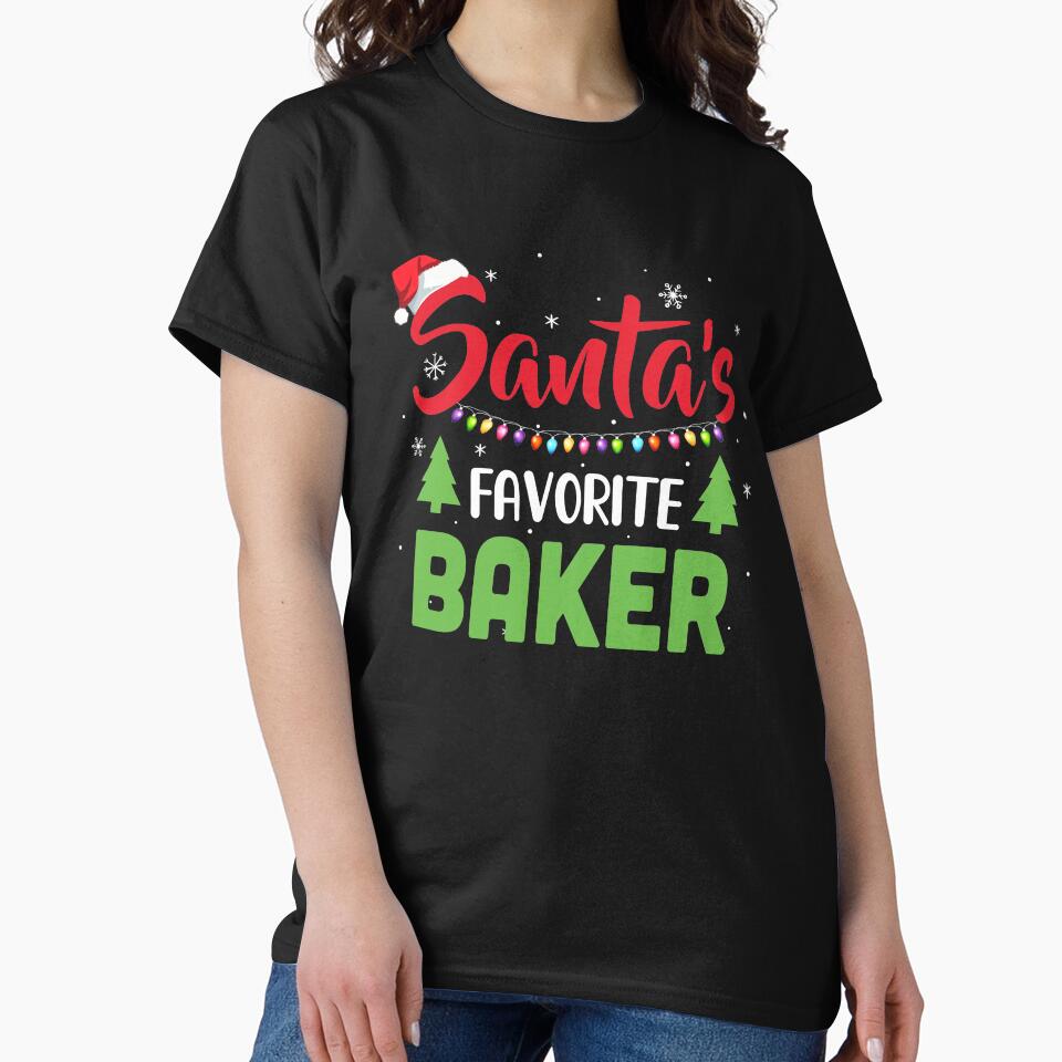 Santa's Favorite Baker Funny Christmas Xmas Gifts by DanielleNicolet