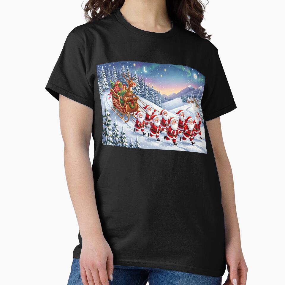 Santas showing Rudolph how it's done! by GAWPAWshop