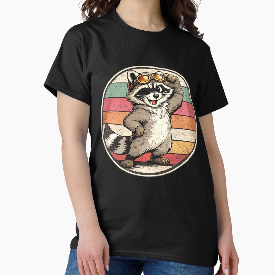 Cute Vintage Raccoon Design by StyleBloomes