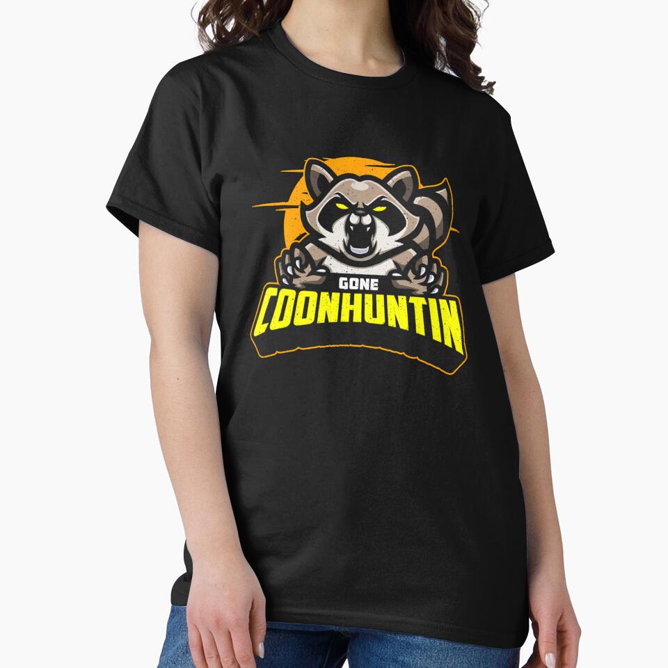Gone Coonhuntin Loves Coon Hunter Coonhound Raccoon Hunting by taaddison50