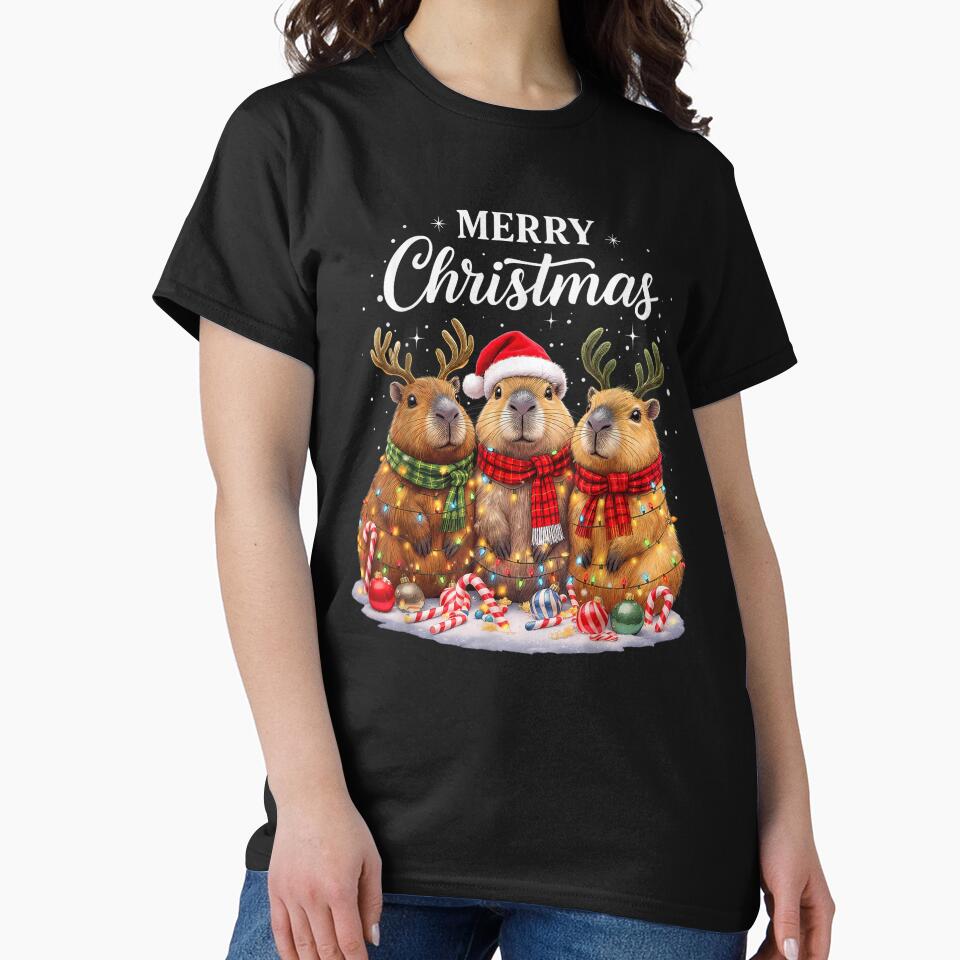 Christmas Kawaii Capybara by BASKF