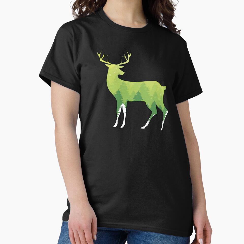 Snowing mountain illustration on a reindeer face by Donutlovers