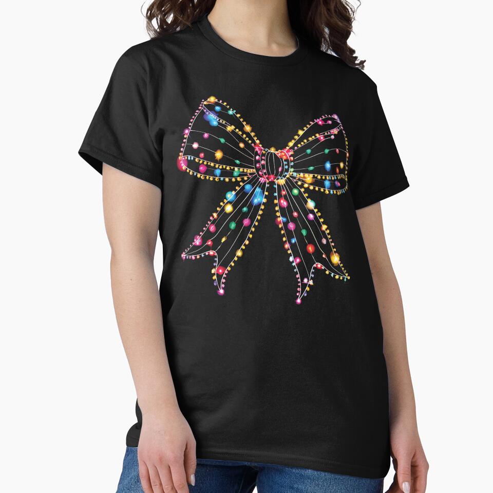 Christmas Lights Coquette Bow by kjanedesigns