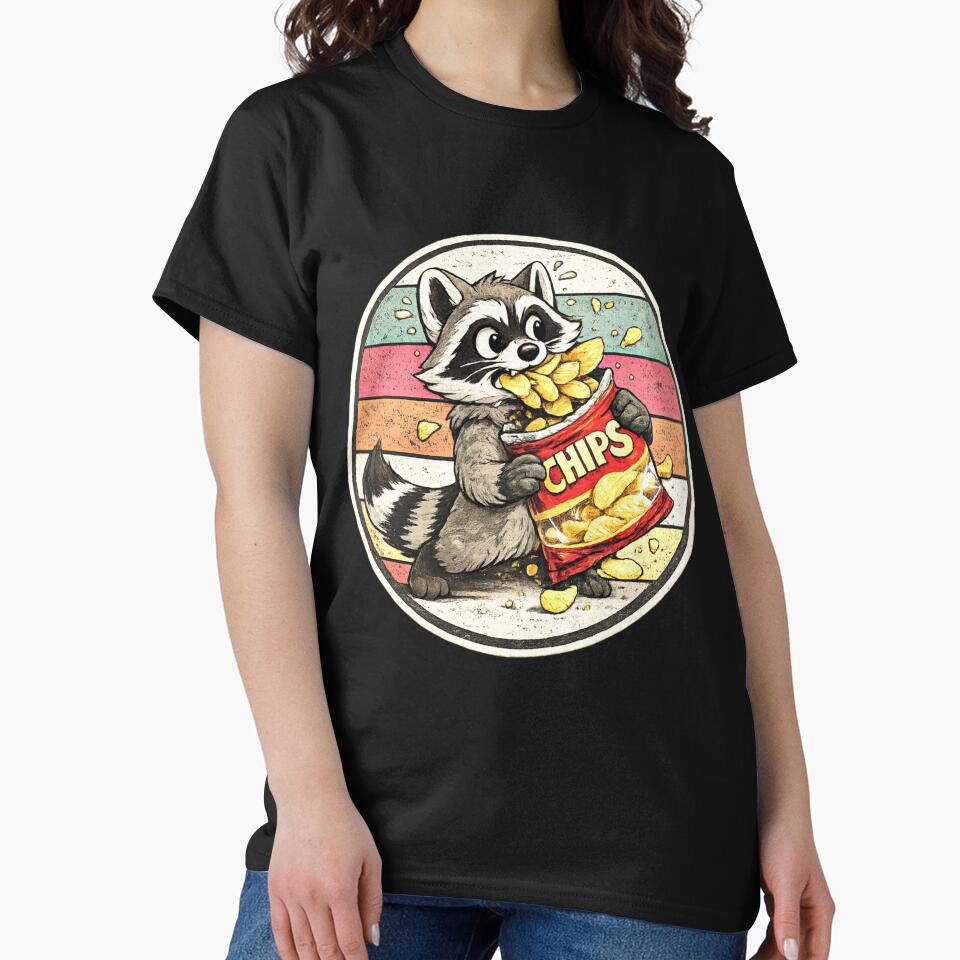 Cute Snack Lover Raccoon by StyleBloomes