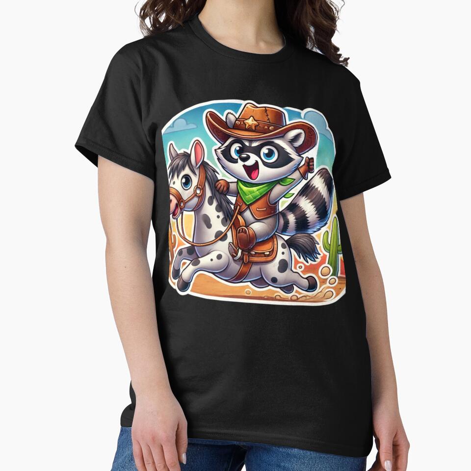 Cowboy Raccoon - on a horse by DamioPolArt