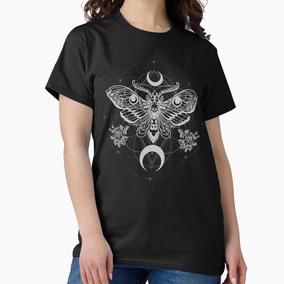 Sacred geometry skull moth by MonochromeEcho