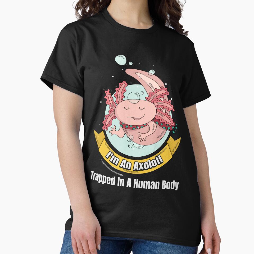 Happy Holiday Gifts - Axolotl Lover Gift - Trapped In A Human Body - Christmas Animal by kntranhoang