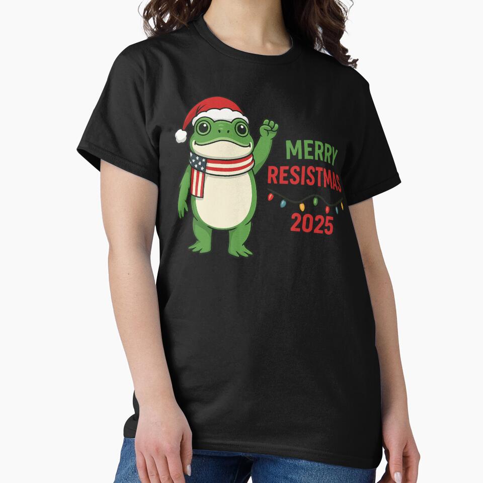 Merry Resistmas 2025 Funny Frog Political Christmas Liberal by haitrieuic96