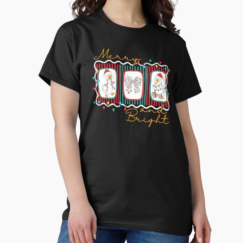 Merry and Bright Christmas Silly Goose Santa by Forevermore