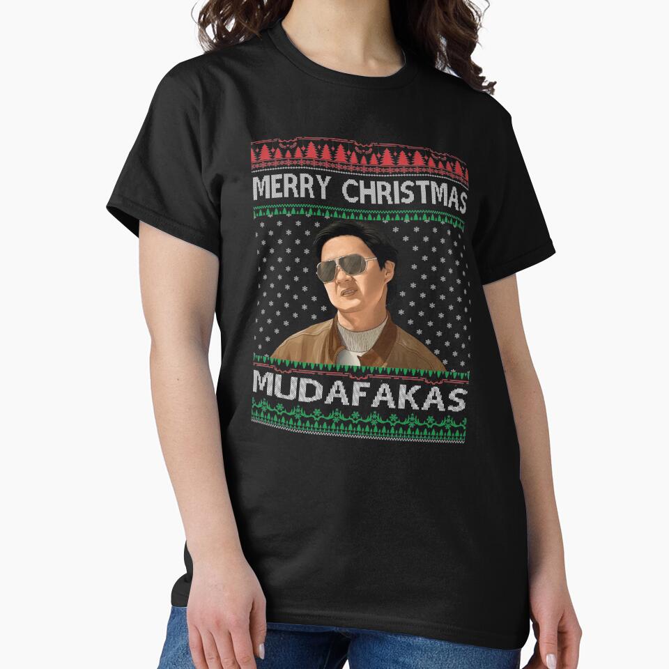HANGOVER MERRY CHRISTMAS MUDAFAKAS Meme Ugly Sweater Design Christmas Hangover Movie Fan Art PEW PEW by HotTopics