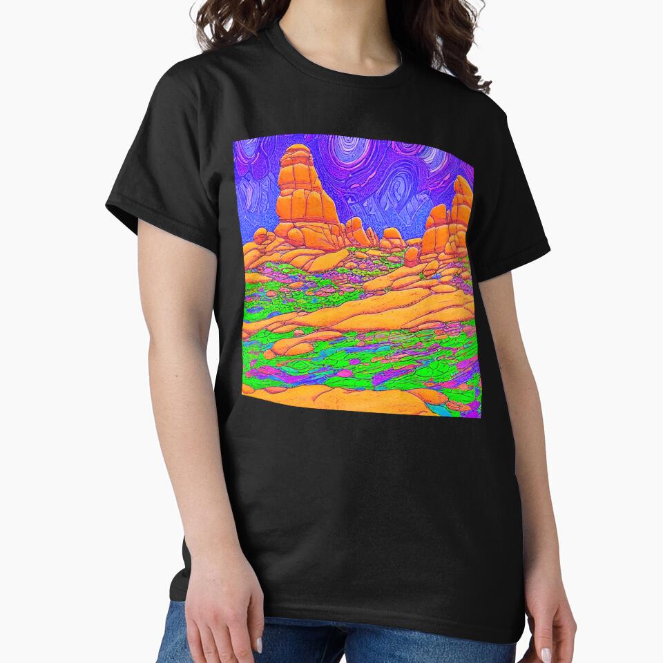 Arches National Park Detailed Etching Styled Digital Illustration 2 by DiatomDesigns