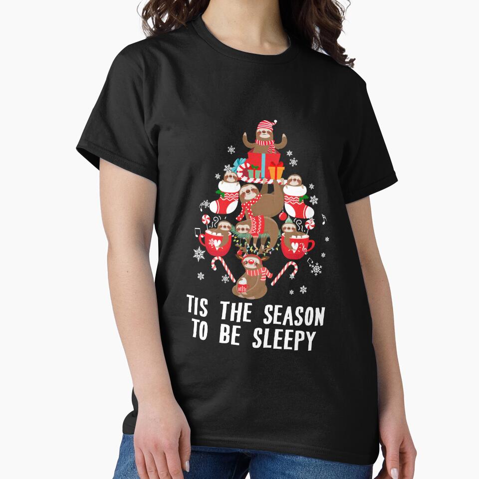 Tis the Season to Be Sleepy Christmas Sloth by TaylorDillond