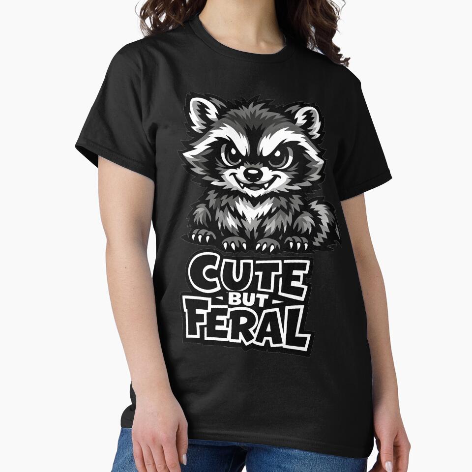 Cute Yet Feral Raccoon Art by Clauxel