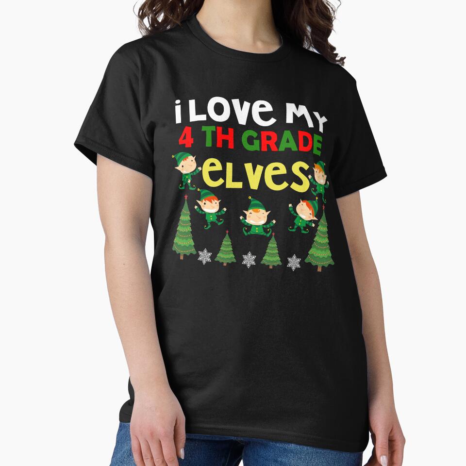 4th Grade Elves Christmas Shirt, Christmas Shirt, Funny Christmas Shirt, Christmas Party Shirt by Nrlifecreations