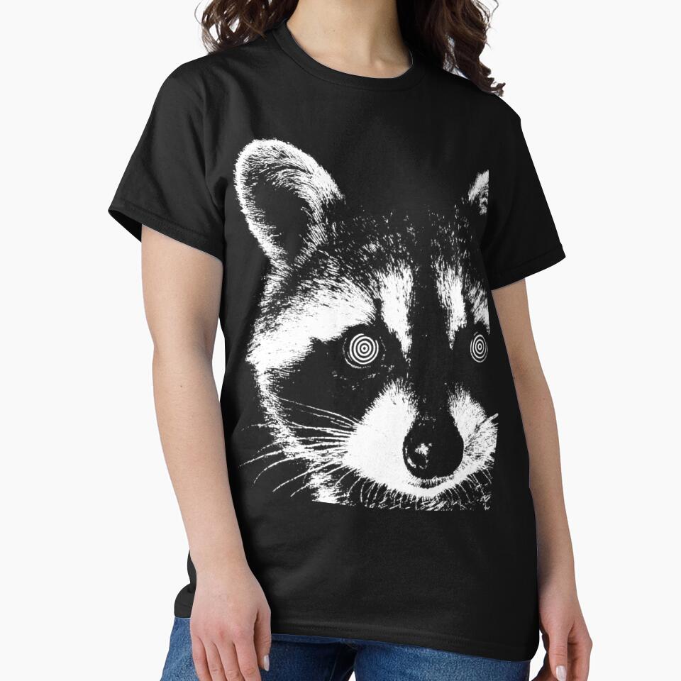 Hypnotic Raccoon Trippy Spiral Eyes by WhoopsieWorld