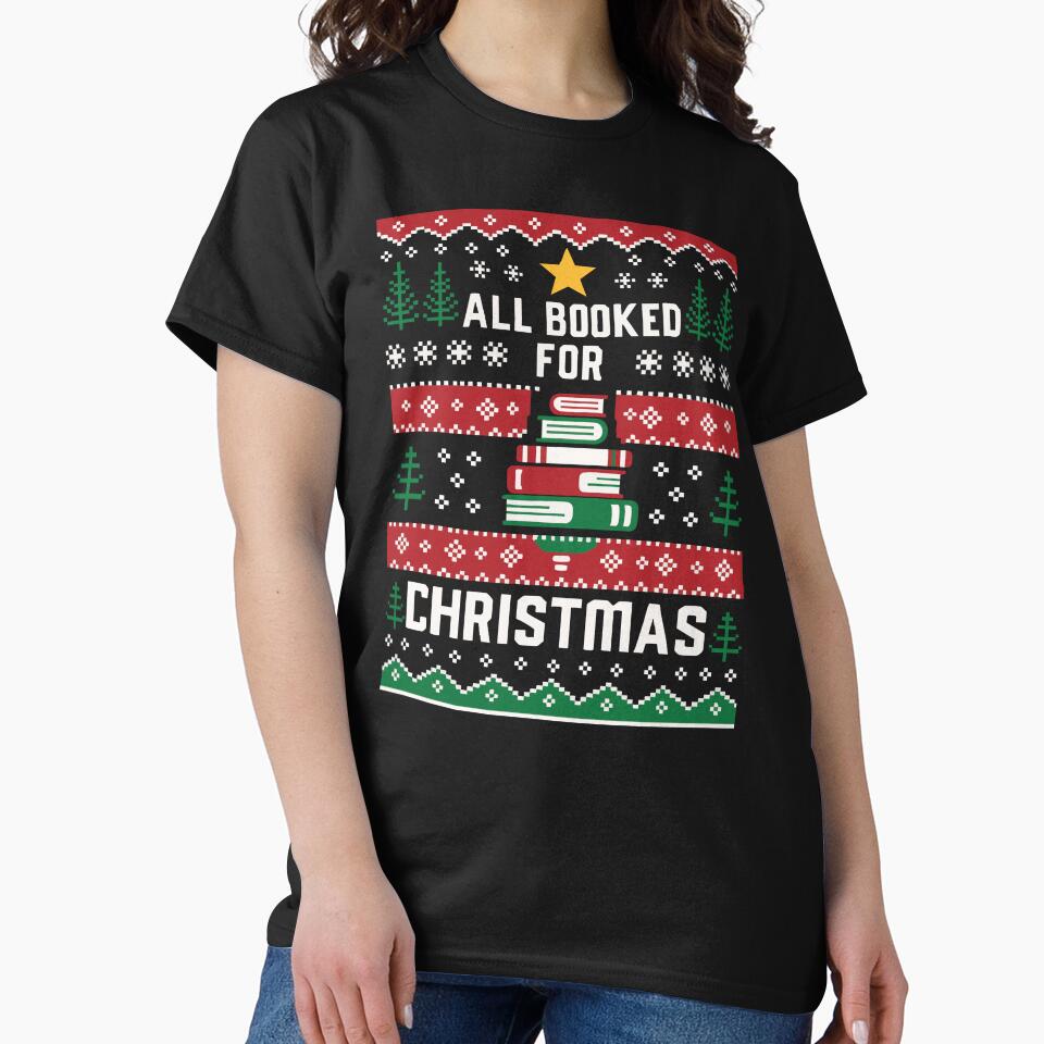 All Booked For Christmas, Book Lovers Christmas by CloudyPress