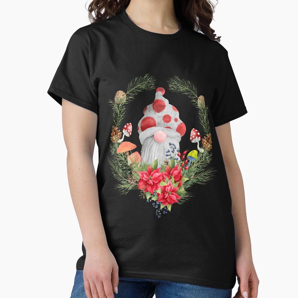 Forest Mushroom Gnome Christmas Wreath by geavzflwmg35