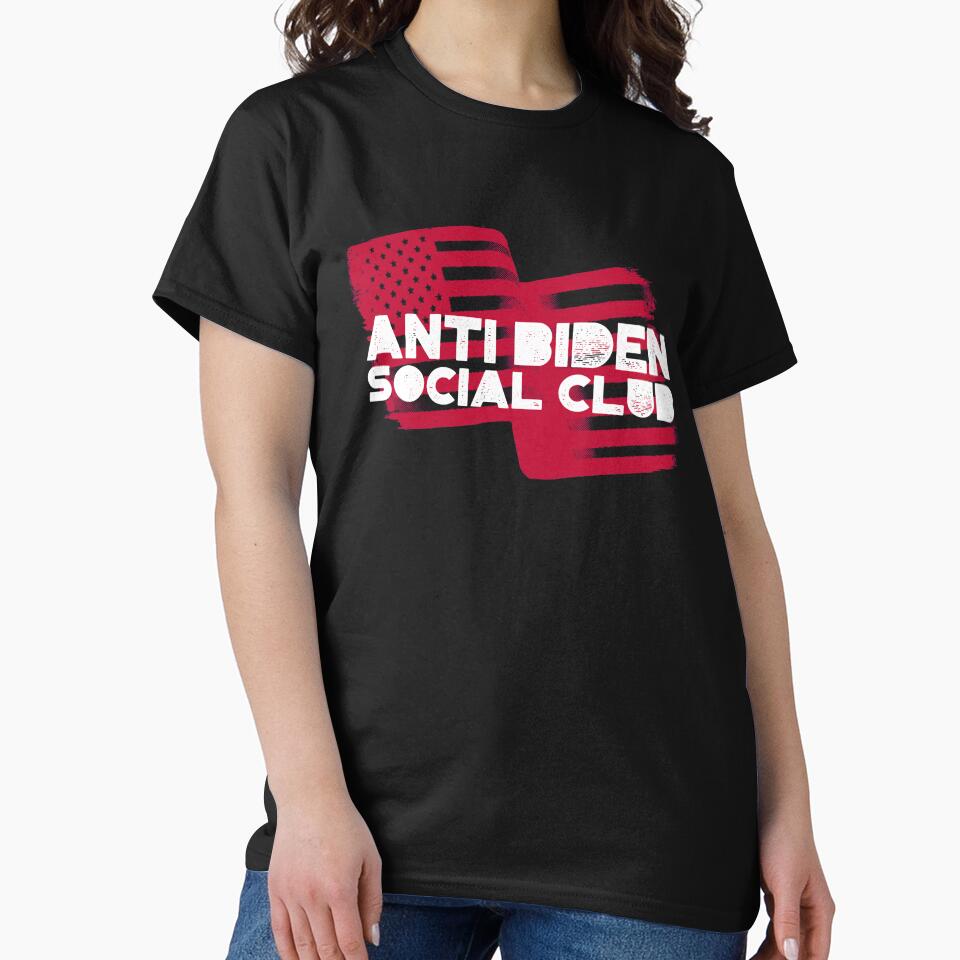 Anti Biden Social Club American Flag Red by notasimp