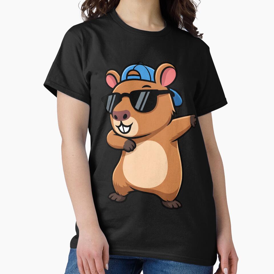 Capybara with Cap and Sunglasses by Clauxel