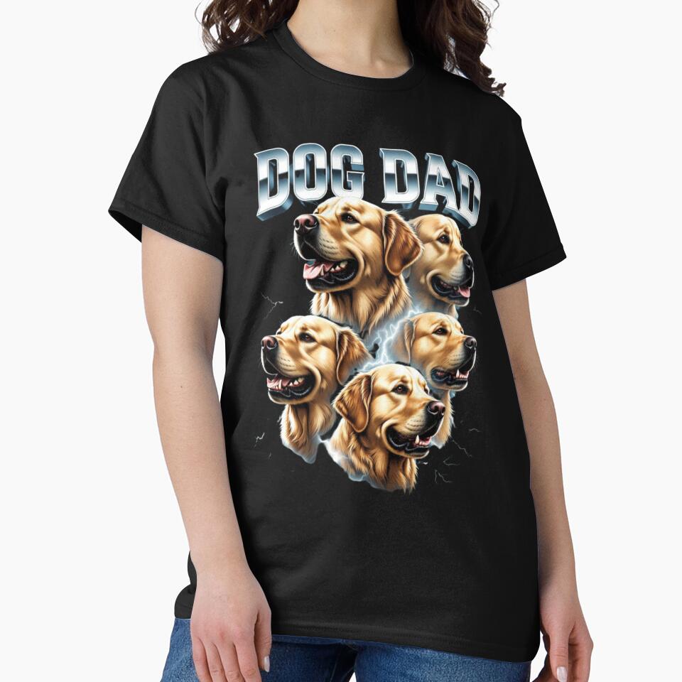 Dogs Dad Golden Retriever Vintage by aynorsadier