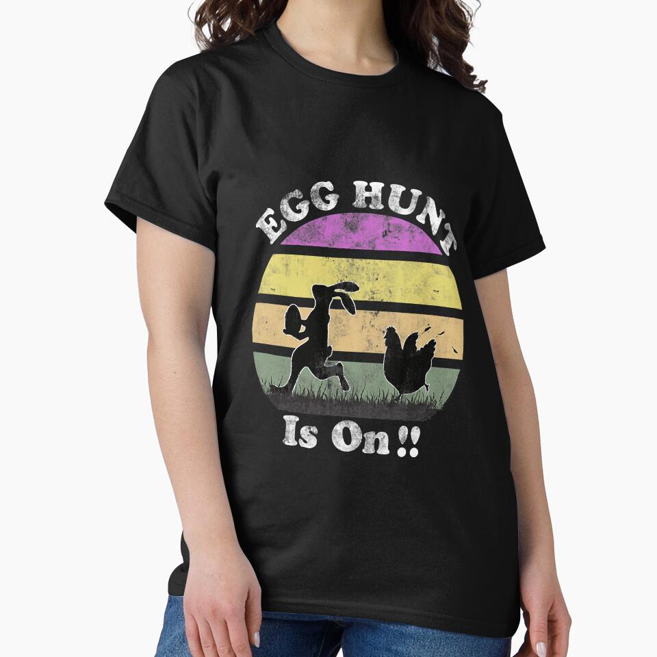 Vintage Retro Egg Hunt Is On Funny by NeverLoseSF