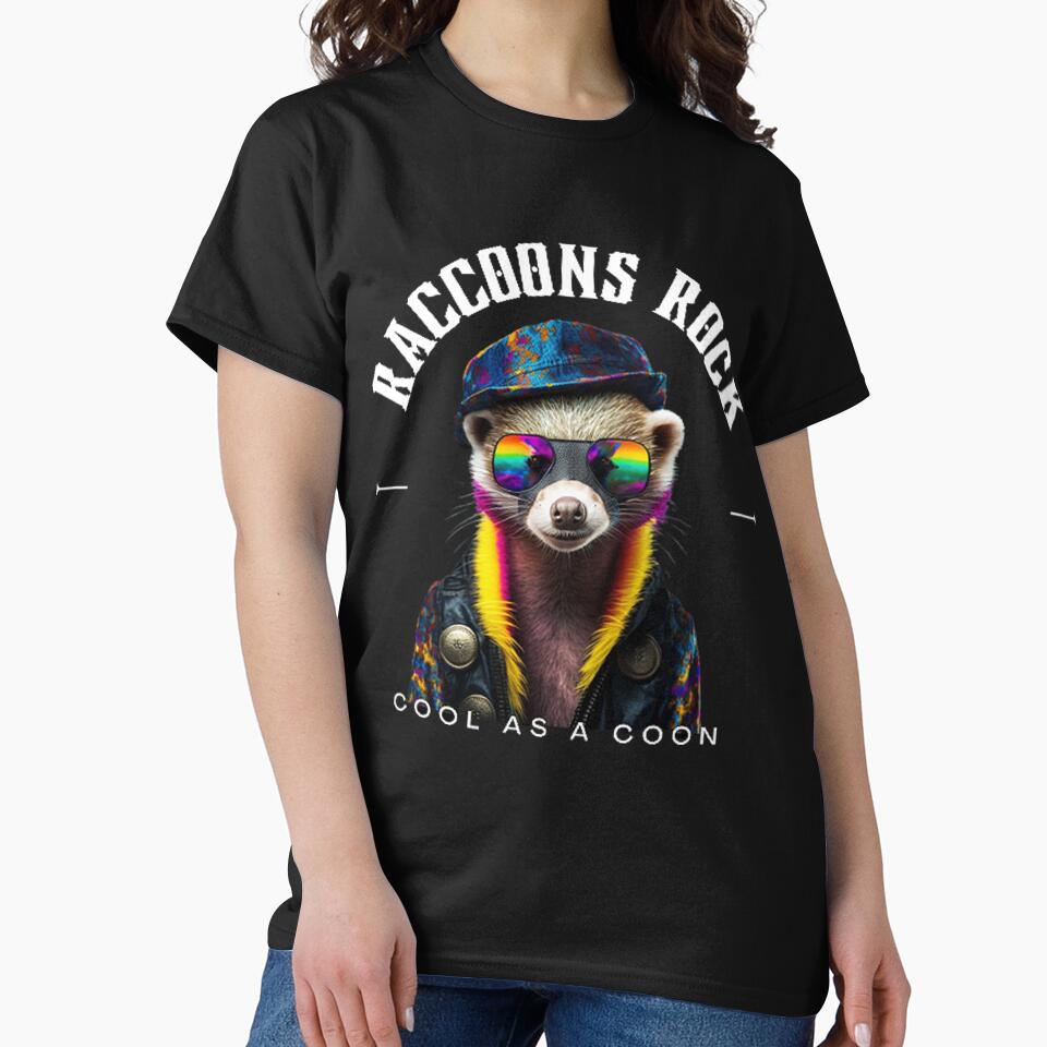 Cool Raccoon Shirt. Raccoons Rock Glasses Raccoon T-Shirt by T3goods