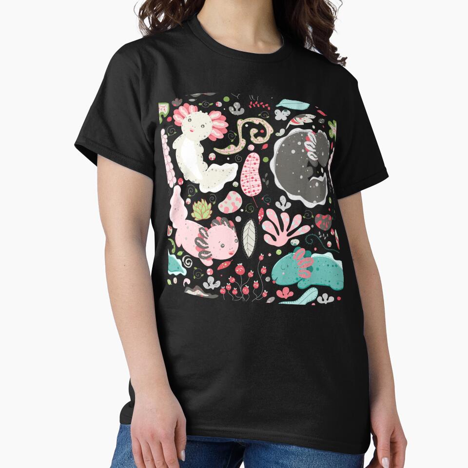 Cute Axolotl Pattern by wildlifezen