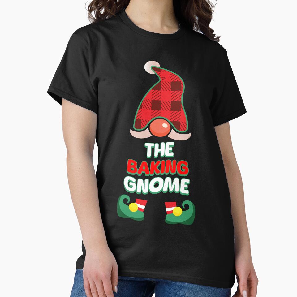 The Baking Gnome: Buffalo Plaid Matching Christmas Gift by NexaArts