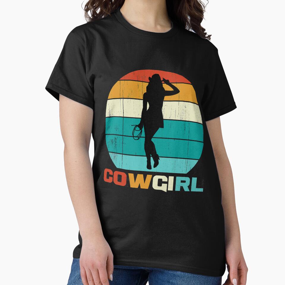 Vintage Retro Cowgirl: Best Funny Gift for Cowgirl Lovers by FamousShirts
