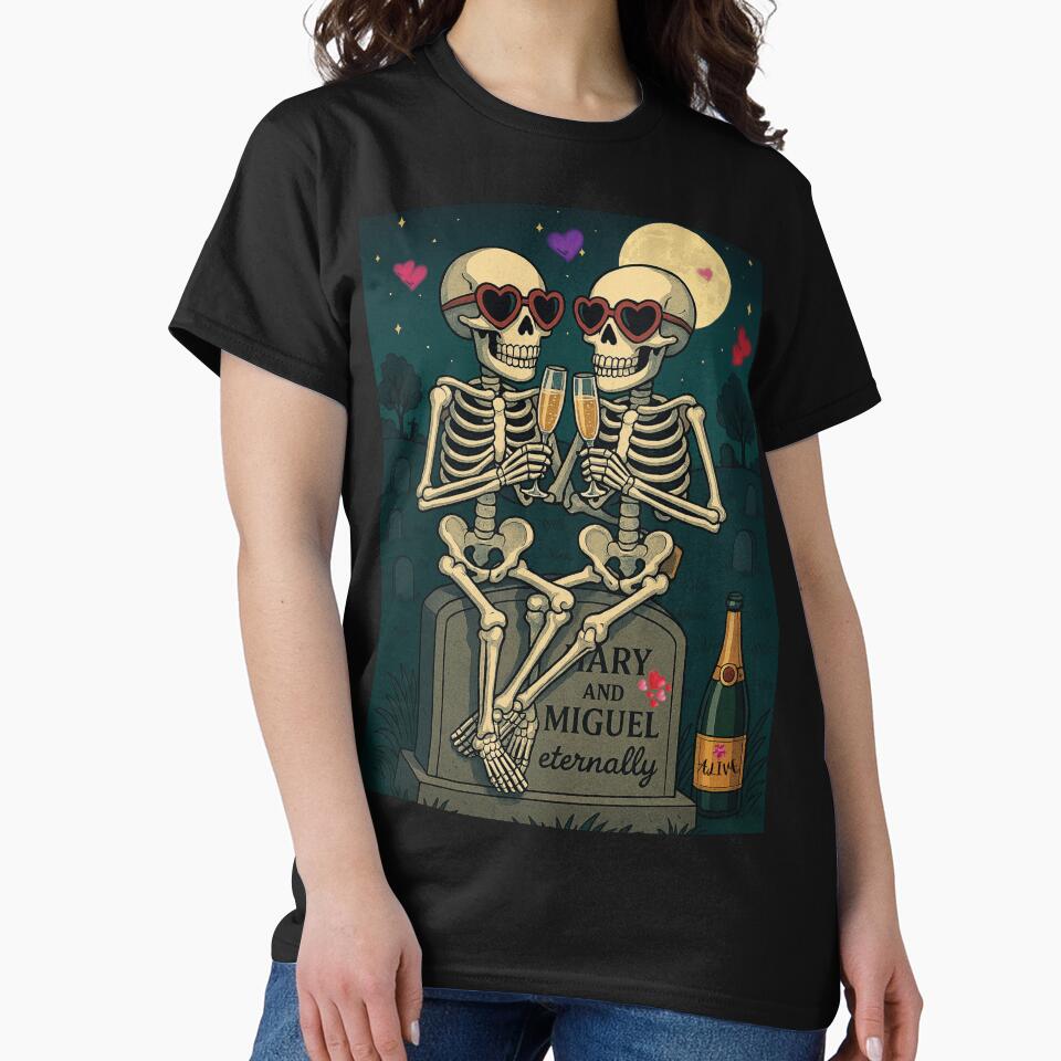 Eternal Love Skeletons Under Moonlight by Mindful56