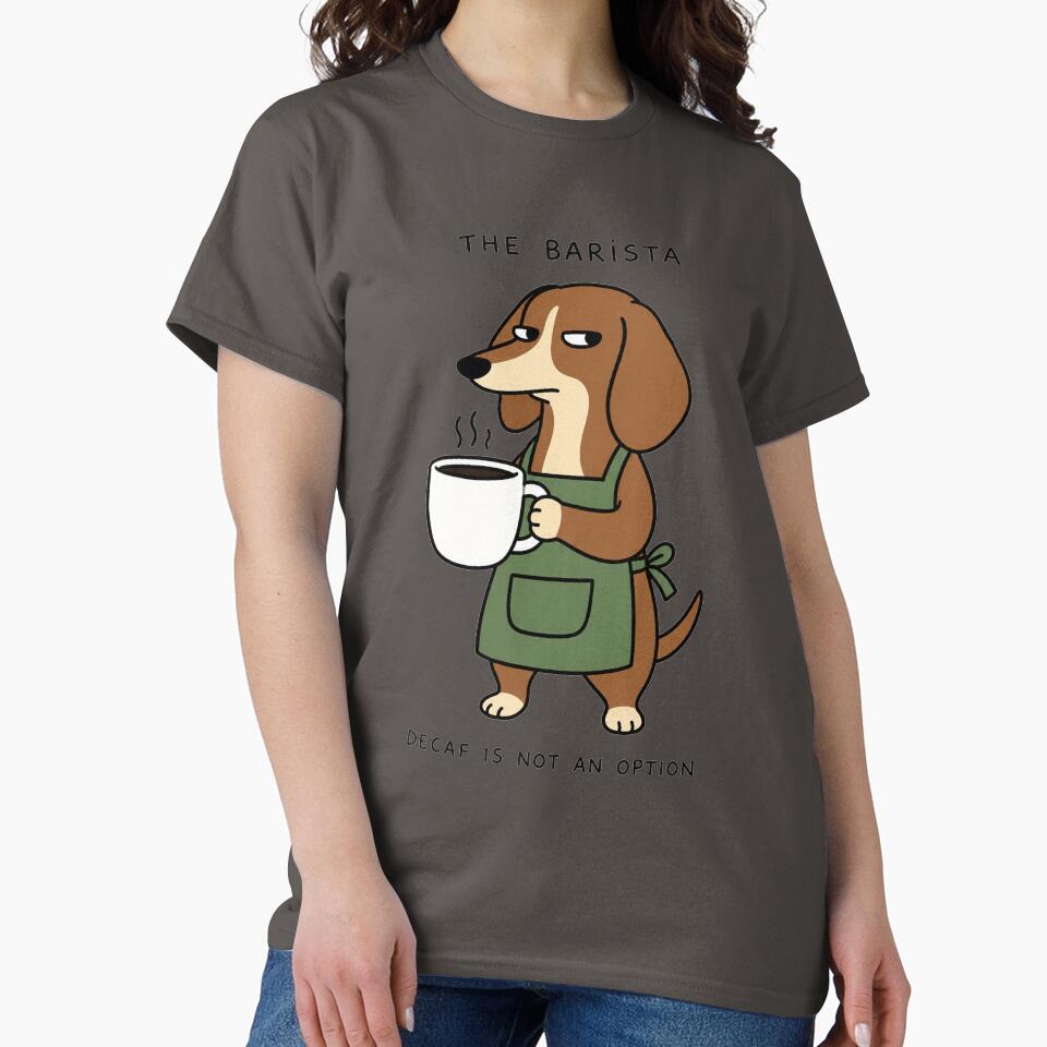 Funny Dachshund Barista – Decaf Is Not an Option by SayMaria