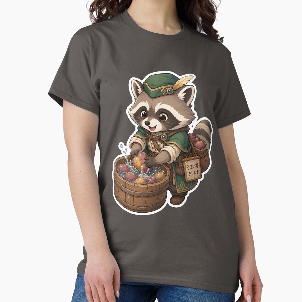 Raccoon selling delicious potatoes by HD3284
