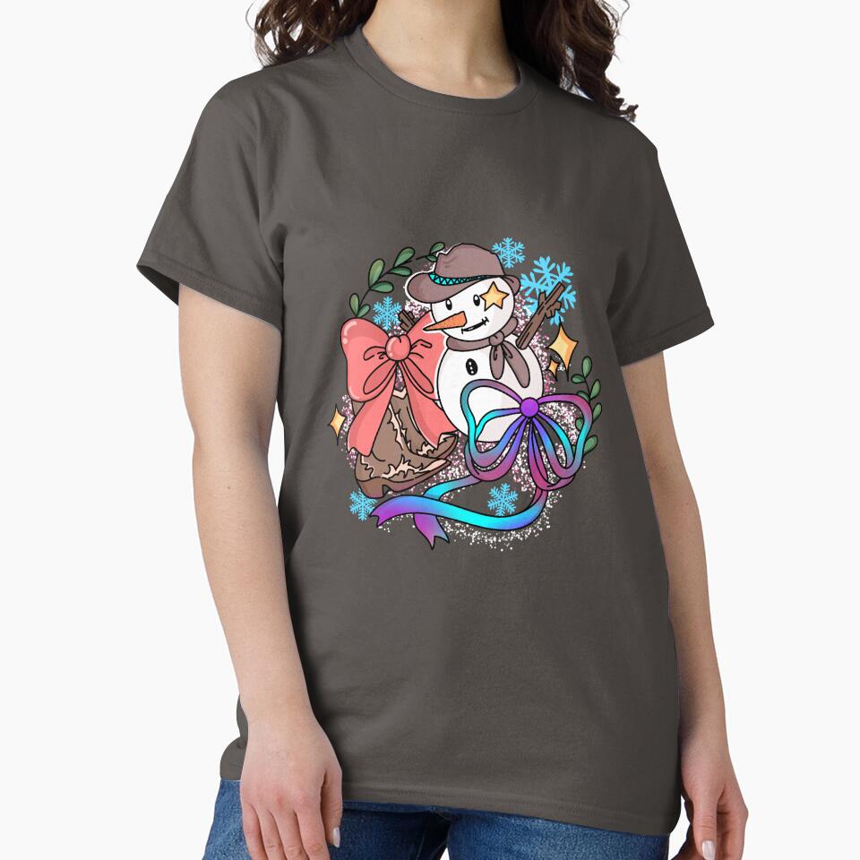 Cowboy Snowman Among Winter Florals by malikrosendo23