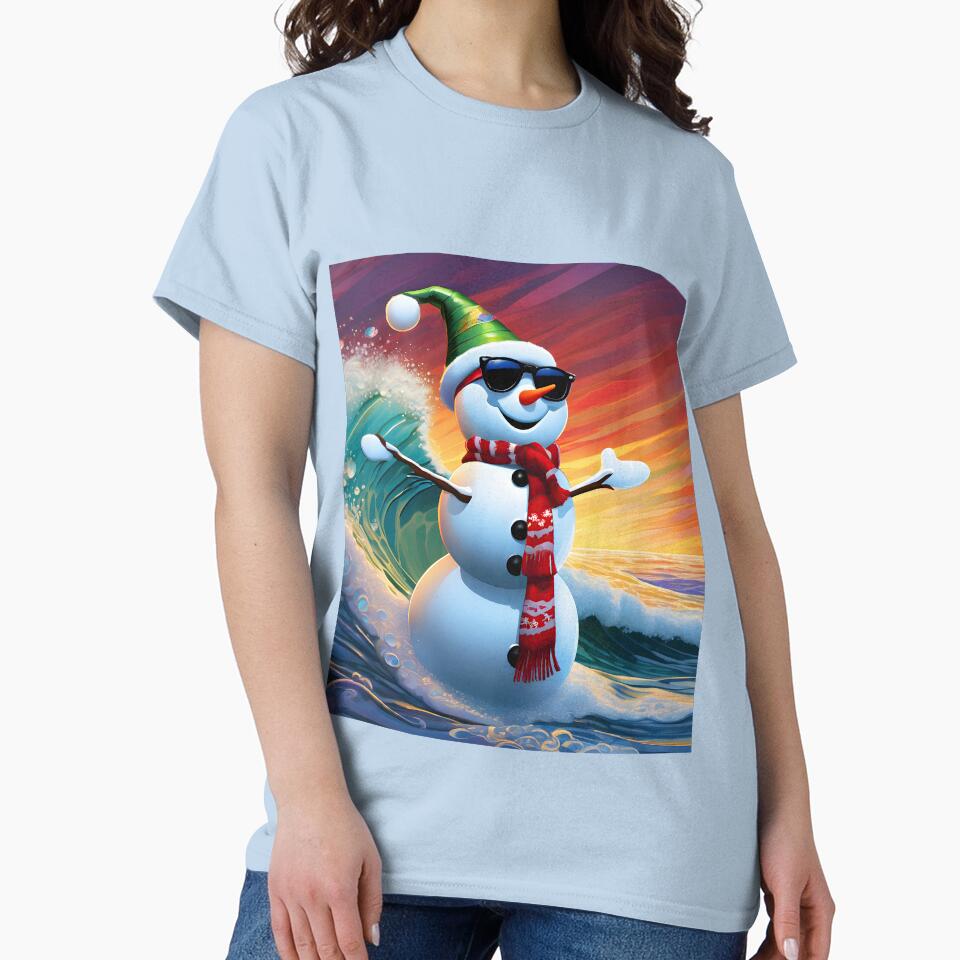 Snowman Surfer #6 On Vacation -   Shaka Snowman Style by Artekinium
