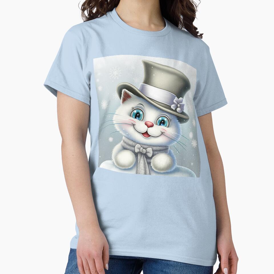 Cute Kitten dressed as Snowman by GummywormDesign