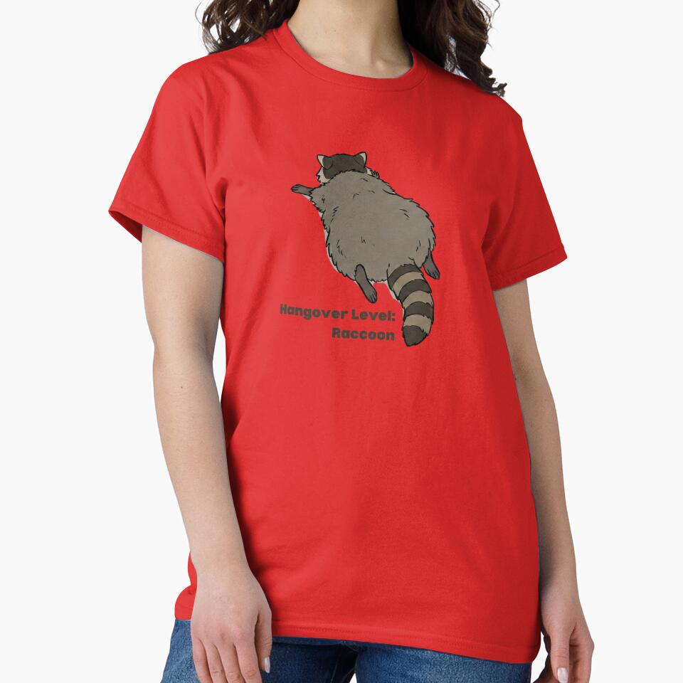 Hangover Level: Raccoon – Viral Funny Trash Panda Design by SimplyJasper