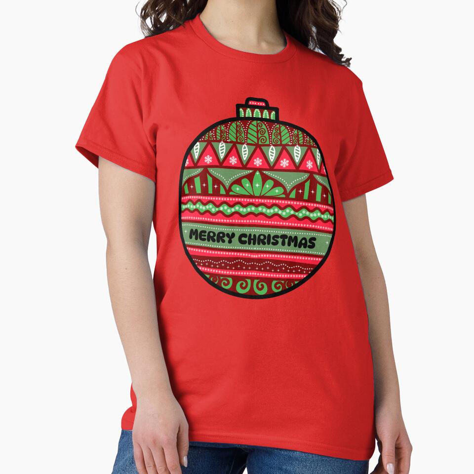 Handmade Christmas mandala red green floral holiday greetings ornament by DivineMandala
