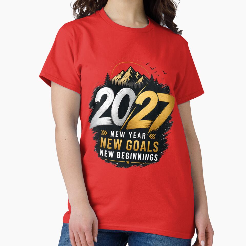 2027 New Year New Goals T-Shirt by DealNest