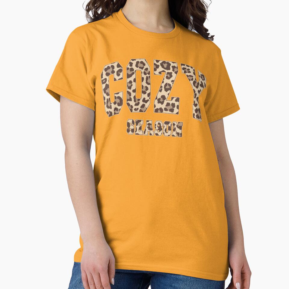 Cozy Season Sweater Weather Womens Fall Retro Cozy Graphic Shirt by LessIsLoud