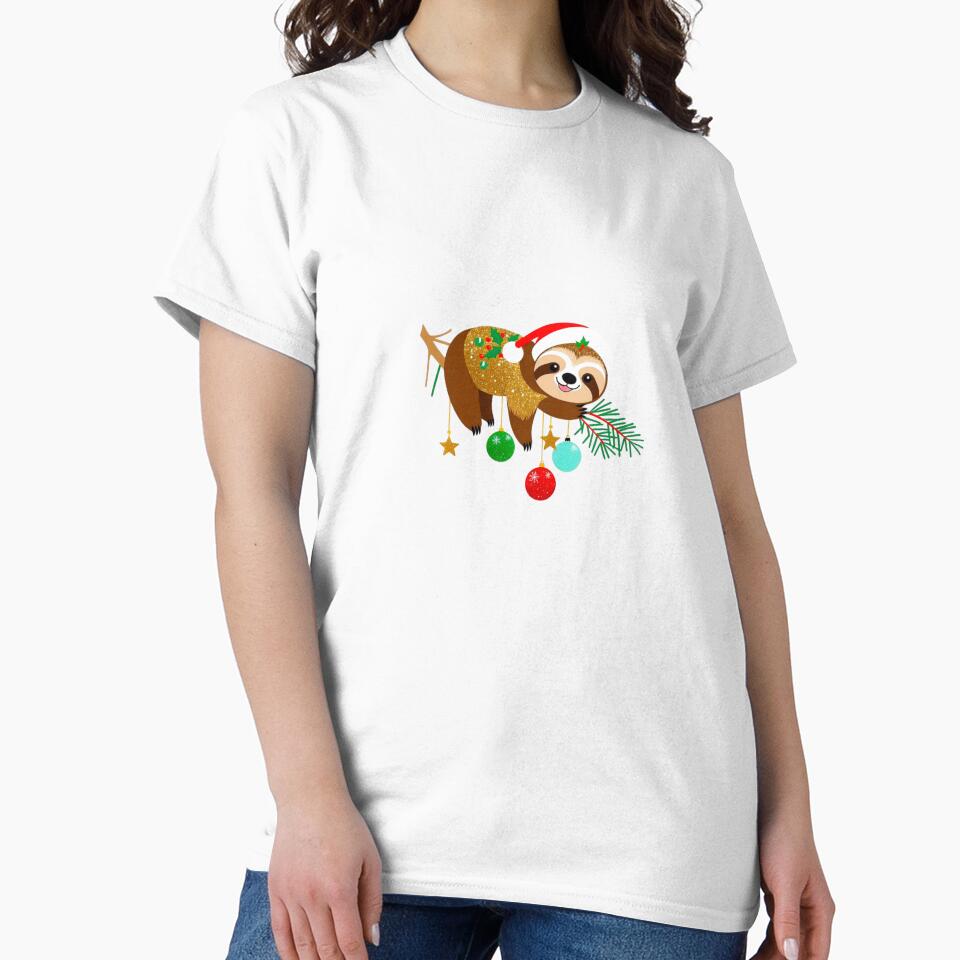 SLOTH CUTE CHRISTMAS HOLIDAY FESTIVE MERRY by Arts4U